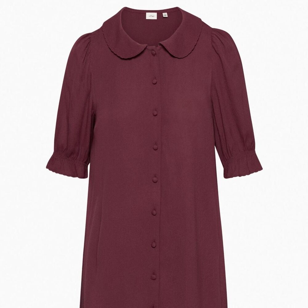 Aritzia Women's Burgundy and Red Dress